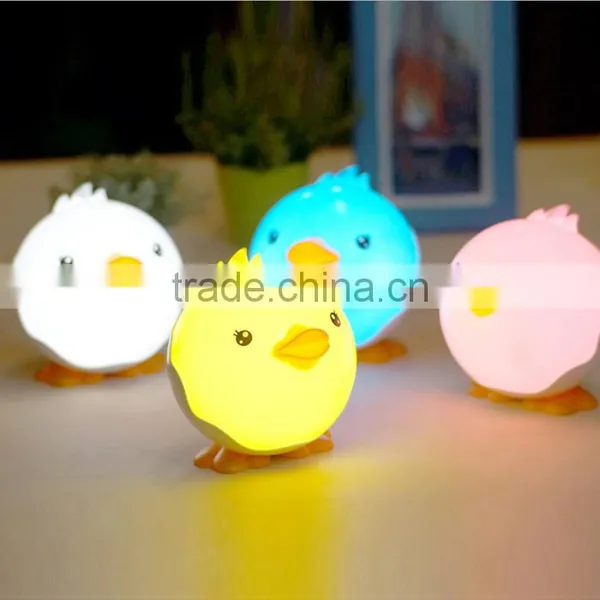 UCHOME Cute Colorful Little Duck Dimming Cartoon LED Night Light Baby Touch Switch USB Rechargeable Desktop Lamp photo-5