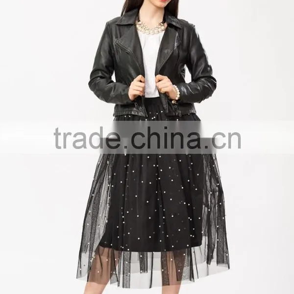 Wholesale New Fashion Leather Lady Jacket photo-2