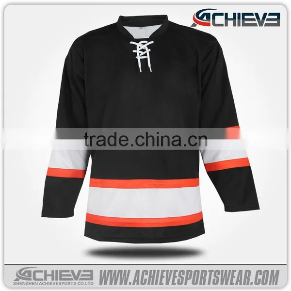 USA League Sublimate Ice Hockey Jersey Hockey Shirts Customized Team Ice Hockey Tops Wholesale photo-4