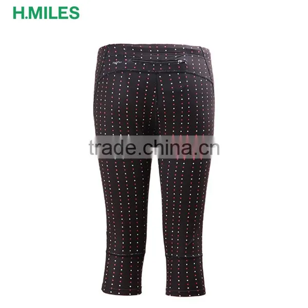 Anti-UV Ladies Women's Stretch Yoga Running Capri Legging photo-2