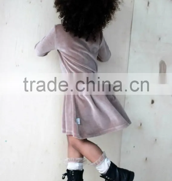New Arrive Cute 3 Year Old Velvet Fabric Childern Wear Girl Dress photo-3