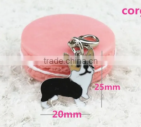 Cute Corgi Pendant Keychains,pet Store Promotion Gift Keyring,custom Metal Log Key Rings photo-2