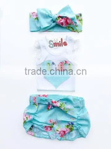 Baby Bloomers Cotton Floral Baby Girl Shorts With Lace Bow Children Summer Short Pants photo-3