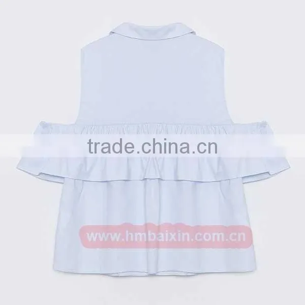 Custom Ladies White Blouses/ Fashion Blouses Design/ Custom Blouse Garment Supplier photo-4