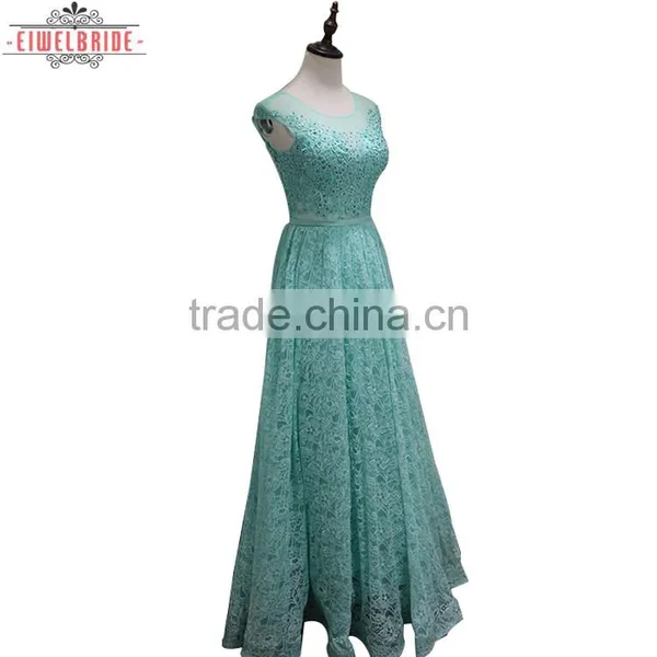 Floor Length A Line Lace Appliqued Evening Dress photo-2