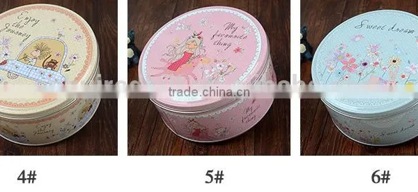 REDHILL Shallow Round Tin Cans Small Round Metal Container Tin photo-6