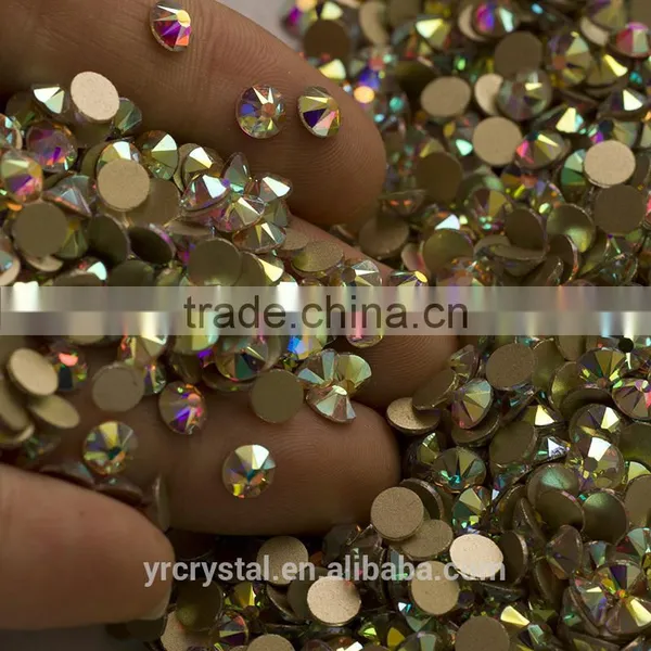 Professional Crystal Factory Hotsale Flatback Crystal AB Glue on Rhinestone for Shoes photo-2