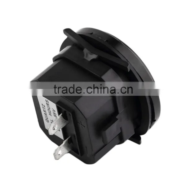 2" Round Hour Meter Hourmeter Cart Marine Boat Generator Engine 10-80VDC Black Brand New photo-4