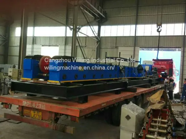 High Standard Hot Selling Galvanized Trapezoidal Roof Sheet Roll Forming Machine photo-4