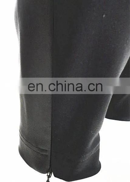 Wholesale Stretch Knit Panel Leather Legging Stretch Pants photo-4