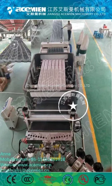 Synthetic Resin Fiber Composite Pvc Roofing Tile Making Machine for Making Tile Upvc Plastic photo-3