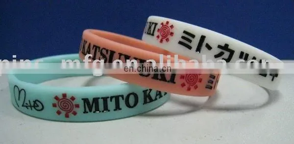 Promotional Gift Debossed Clear Custom Silicone Bracelets
