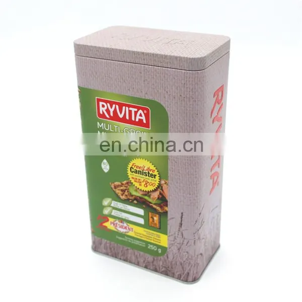 Food Grade Custom Empty Cookie Packaging Metal Tin Box Wholesale photo-2