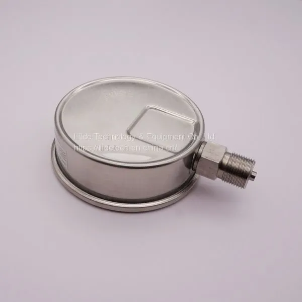60mm All Stainless Steel Oil Filled Anti-shock Pointer Pressure Gauge With Dual Scale photo-2