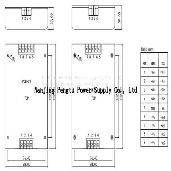 PDB-C2/C4 Series High Performance 48VDC to 24VDC Power Supply Converter photo-2