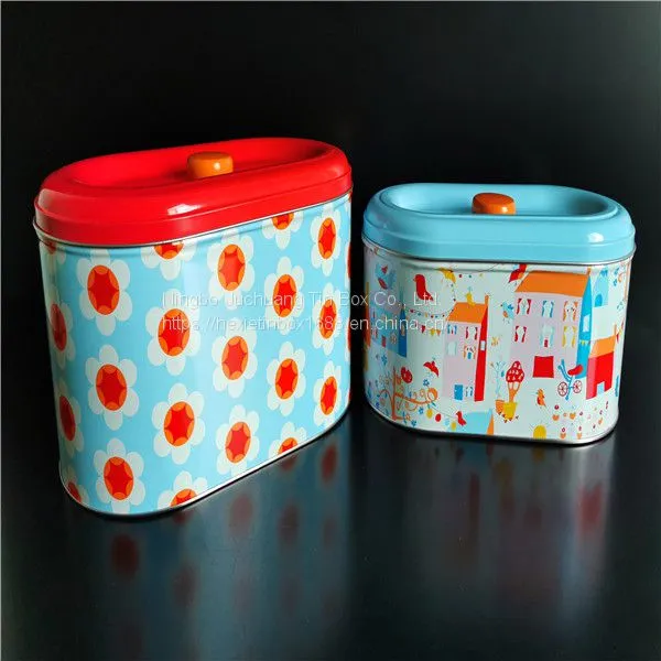 Shaped Tissue Tin Box 20cm Hemisphere Cake Tin Biscuit Cookie / Tea House photo-3