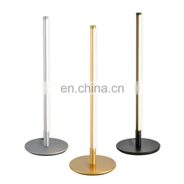 Modern Creative Design Decoration Aluminum Tube Linear LED Table Lamp Colorful Bedside Night Light With Remote Control photo-2