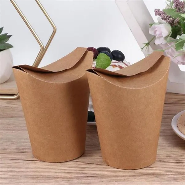 Disposable Kraft Paper Food Packing Box Recyclable Takeaway Meal Box photo-2