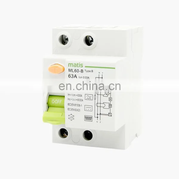 2021 New Style High Quality Type B Rccb Electronic Circuit Breaker for EV Charging