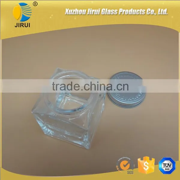 100ml Clear Square Face Cream Glass Jars Wholesale photo-4