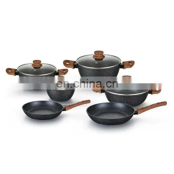 Utensils Outdoor Quality Frying Pans Pots Kichen Accessories Aluminium Nonstick Cookware Sets photo-2
