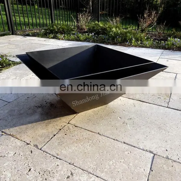 ODM OEM Design Customized Size Outdoor Metal Firepit Square Table Backyard photo-3