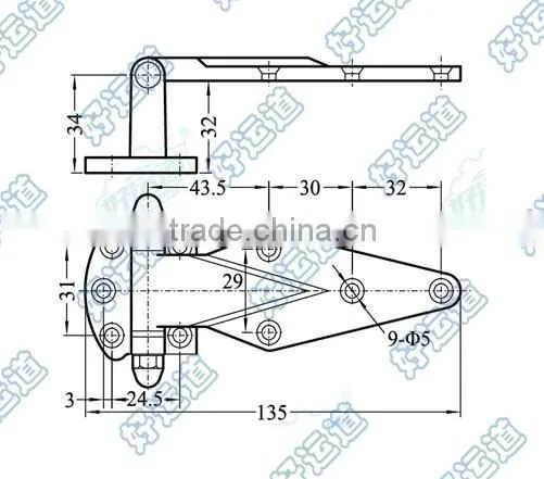 09101 Hinge for Refrigerated Van or Cold Storage Fridge Door Hinge Quality Choice photo-2
