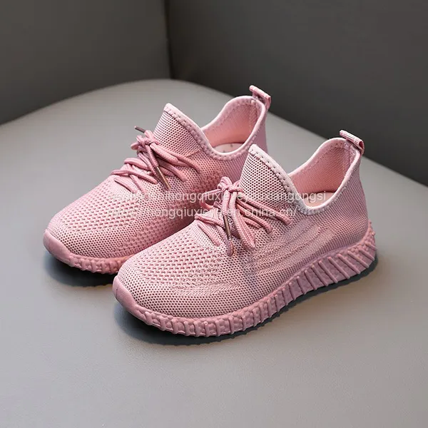 Cool Shoes Flying Woven Surface Stitching Color Blocking Sports Casual Children's Shoes photo-2