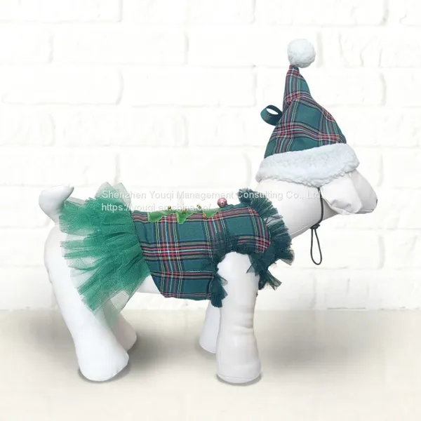 Christmas Dog Clothes/ Christmas Tree Dog Clothes/ Gift Tree Dress for Dog/ Best Price Dog Christmas Clothes/ Green Dog Clothes/ photo-4