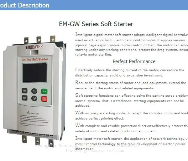 400KW 380V Motor Soft Starter for Star Delta Connection Electric photo-2