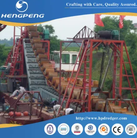 Streamlined Design China Chain Bucket Gold Mining Dredger for Efficient Operations photo-2