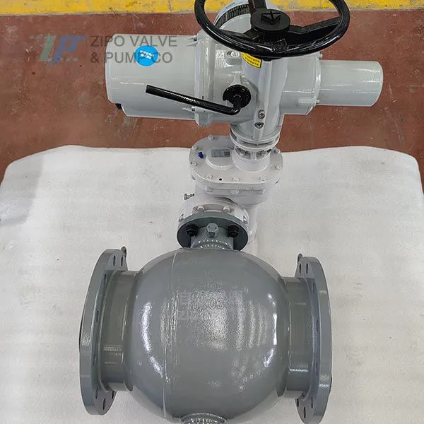API6D Remote Automatic Electric or Motor Operated Control Trunnion Mounted Ball Valve photo-4