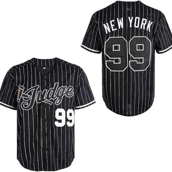 Men's New York 99 Baseball Jerseys Shirts Hip Hop Button Down for Party Stitched