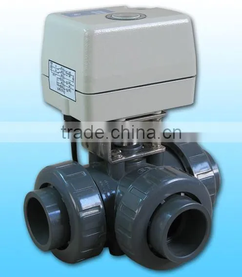 KLD400 3-way Automatic Ball Valve(upvc) for Automatic Control,water Treatment, Process Control, Industrial Automation