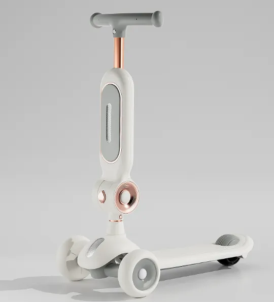 Foldable Soft Rubber Handlebars, Seats, Lighting, Music, Aluminum Pole, Lightweight Indoor Sliding Bike, New Children's Scooter（Wechat:13510231336） photo-2