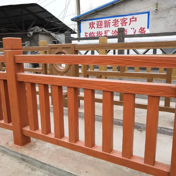 Cement Imitation Wood Railings for Scenic Spots, Imitation Bark Railing Plastic Molds, Customized Installation photo-4