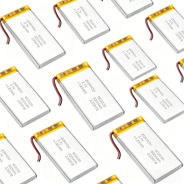 Wholesale Factory Price ZonYou 902030 Liquid Battery Pouch 500mah Cell LiCoO2 Cathode 500 Cycles for Consumer Electronics Power photo-5