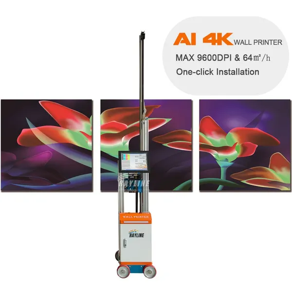 Wall Art Printer UV Wall Printer HD16 Head for Home Decor Wall Mural Painting Hotel Lobby Decoration