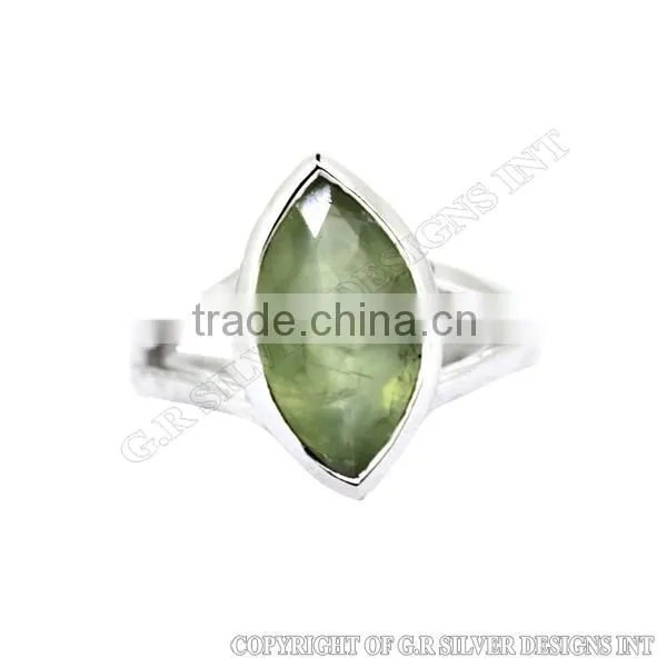 Prehnite Ring Silver,gemstone Rings,sterling Silver Rings,wholesale Jewelry Ring Supplies