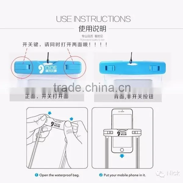 High Quality Fluorescence Waterproof Bag Underwater Pouch Dirt-Proof Durable Case For IPhone SE/6/6S/6 Plus For Samsung TB-0312 photo-5