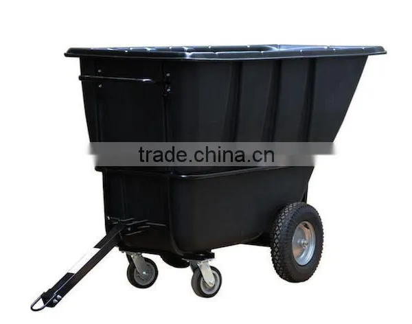 Tilt Truck, 1 Cu. Yd. Volume Capacity, 2100 Lb. Load Capacity, Heavy-Duty Towable Hopper Type