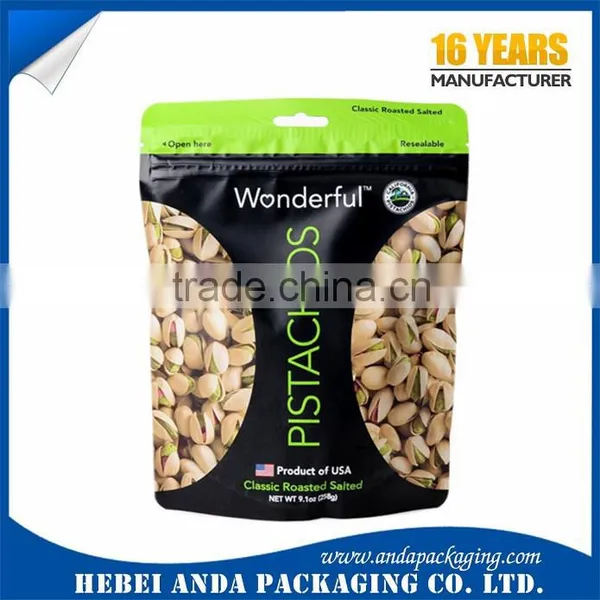 nut packaging bag/food grade plastic nuts bag