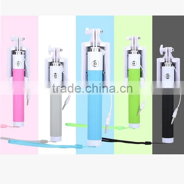 Foldable ,Portable Popular Selfie Stick With Cables for Cell Phone photo-2