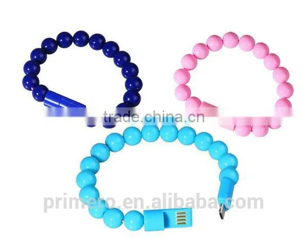 Universal Micro to USB Cable Beads Bracelet Charging Sync Data Cable Cord for Samsung Smartphone Tablet photo-4