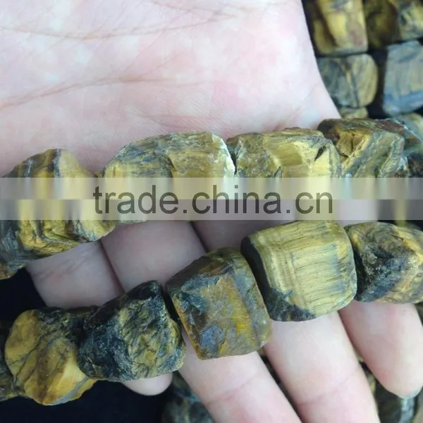 NO PS!!Wholesale Rough Tigereye Tumble Semi Precious Loose Beads photo-4