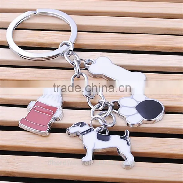 Lovely Dog Bone Sole Feeding-bottle Keychain Keyring in Lot Fashion Key Chain Set a String of Bag Charm Pendant Trinket Gift photo-3