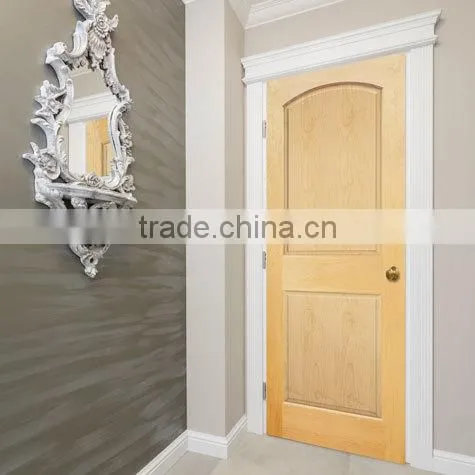Unfinished Oak Veneer Wooden Sliding Doors for Bathrooms photo-3