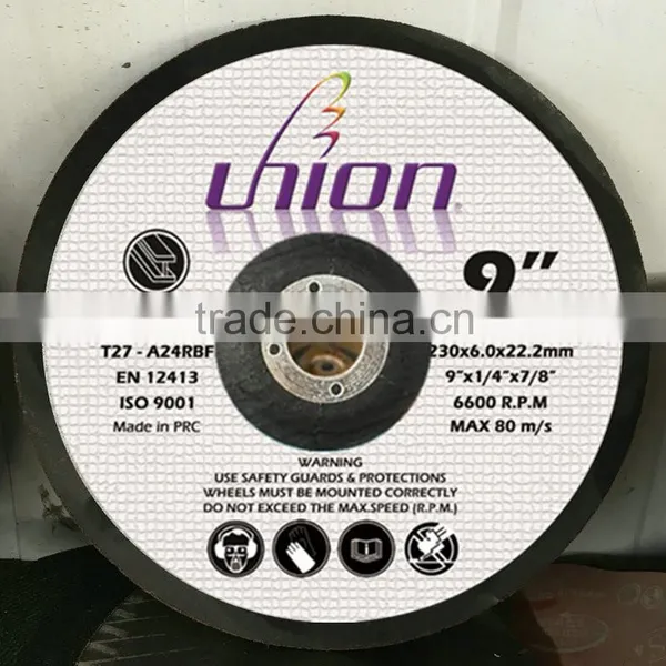 9 Inch 230X6X22.2mm DEPRESS GRINDING Disc for Metal/steeL photo-4