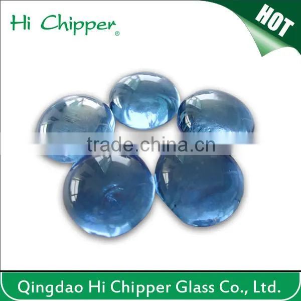 Green Reflective Fire Pit Flat Back Glass Gemstone photo-2