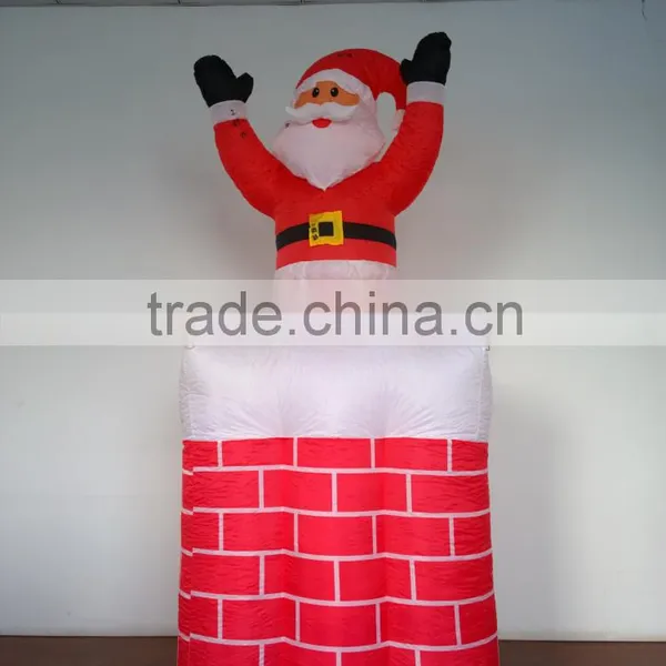 DJ-XT-35 Movable Santa Claus Inflatable in the Chimney Festival Decoration Lights photo-3